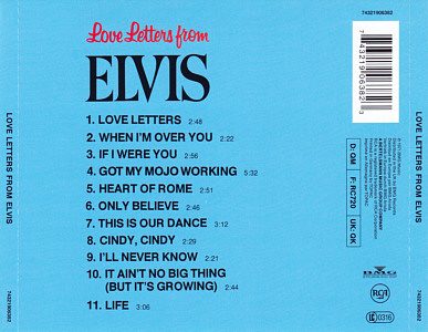 Love Letters From Elvis - UK 2013 - Sony 74321906382 - Elvis Presley CD