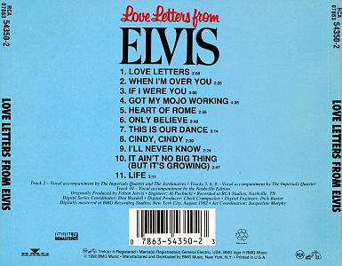 Love Letters From Elvis - USA 1992 - BMG 07863-54350-2 - Elvis Presley CD