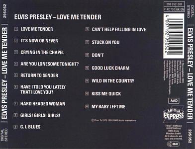Love Me Tender (Ariola Express) - Germany 1989 - BMG 295 052