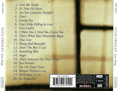 Love Songs - Australia 1999 - BMG 74321 647912