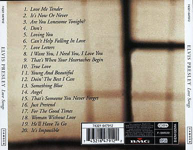 Love Songs - UK (EU) 2002 - BMG 74321 64791 2 - Elvis Presley CD