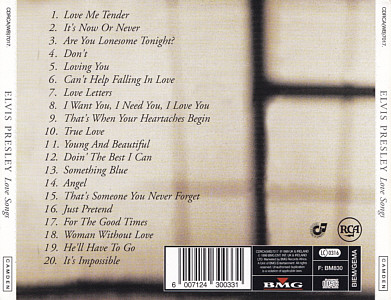Love Songs - South-Africa 1999 - BMG CDRCA(WB)7017 - Elvis Presley CD