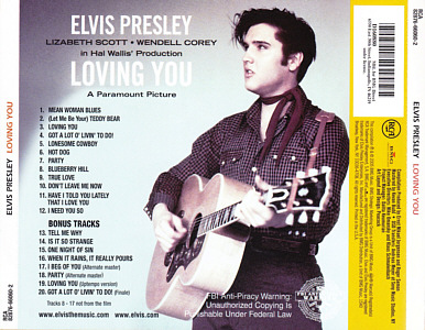 Loving You (remastered and bonus) - USA 2005 - Sony-BMG 82876-66060-2 / D160880 (BMG Direct) - Elvis Presley CD