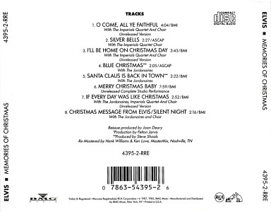Memories Of Christmas - USA 1997 - BMG 4395-2-RRE - Elvis Presley CD Memories Of Christmas - USA 2004 - BMG 4395-2-R - Elvis Presley CD