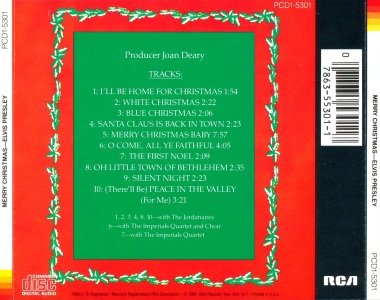 Merry Christmas - USA 1984 - RCA PCD1-5301 - Elvis Presley CD