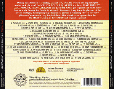 The Complete Million Dollar Quartet - USA 2010 - Sony82876 88935 2 - Elvis Presley CD