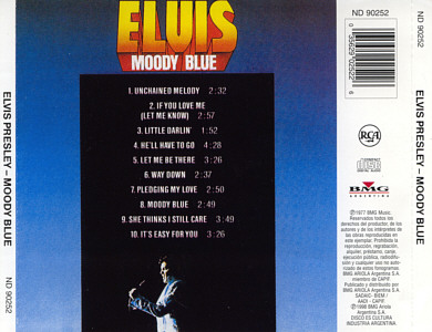 Moody Blue - Argentina 1998 - ND 90252 - Elvis Presley CD