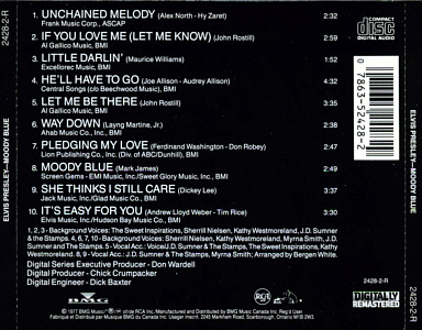 Moody Blue - Canada 1992 - BMG 2428-2-R- Elvis Presley CD