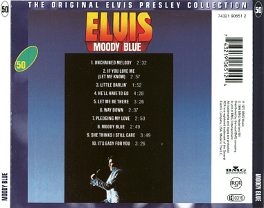 Moody Blue - The Original Elvis Presley Collection Vol. 50 - EU 1999 - BMG 74321 90651 2 - Elvis Presley CD