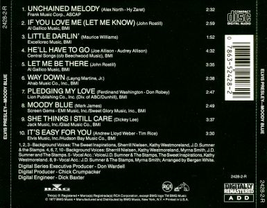 Moody Blue - BMG 2428-2-R - USA 1988 - Elvis Presley CD
