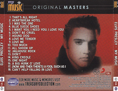 Elvis - My Music Original Masters Recordings - Siny Music USA 2014 - 88875002682 TJL- CDELVIS - Elvis Presley CD