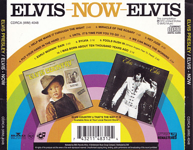 Elvis Now - BMG BMG CDRCA (WM) 4048 - South-Arfrica 1993 - Elvis Presley CD