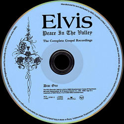 Disc 1 - Peace In The Valley - The Complete Gospel Recordings - Australia 2000 - BMG 07863 67991 2