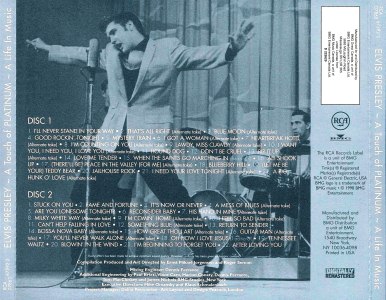 A Touch of Platinum - A Life In Music - Vol. 1 - Canada 1998 - BMG 07863 67592-2