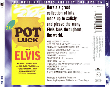 Pot Luck With Elvis -  The Original Elvis Presley Collection Vol. 16 - EU 1999 - BMG 74321 90617 2 - Elvis Presley CD