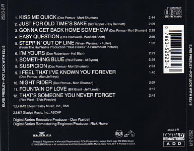 Pot Luck With Elvis - USA 1988 - BMG 2523-2-R