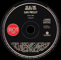 CD 1 - PRESLEY The All Time Greatest Hits - Australia 1991 - BMG ND90100