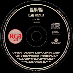 CD 1 - PRESLEY The All Time Greatest Hits - Australia 1992 - BMG ND 90100