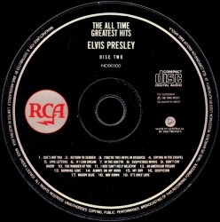CD 2 - PRESLEY The All Time Greatest Hits - Australia 1992 - BMG ND 90100