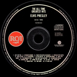 CD 2 - PRESLEY The All Time Greatest Hits - Australia 1997 - BMG ND 90100 - As Seen On TV sticker