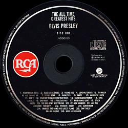 PRESLEY The All Time Greatest Hits - Australia 1999 - BMG ND 90100