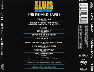 Promised Land - Germany 2000 - BMG ND 90598 - Elvis Presley CD