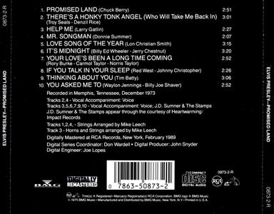 Promised Land - USA 1989 - BMG 0873-2-R - Elvis Presley CD