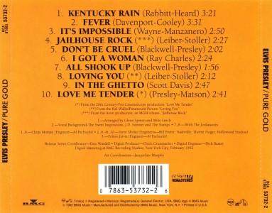 Pure Gold - USA 1992 - BMG 07863-53732-2