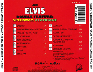 An Elvis Double Feature: Speedway, Clambake - USA 1992 - Elvis Presley CD