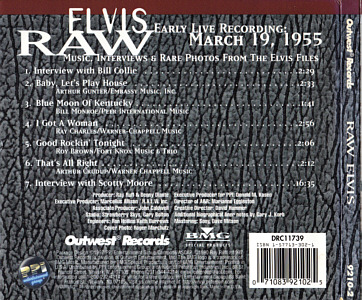 Elvis Raw -Early Live Recording March 19, 1955 - USA 1997 - BMG 9210-2