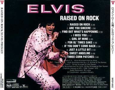 Raised On Rock - Japan 1994 - BMG BVCP-1052 - Elvis Presley CD