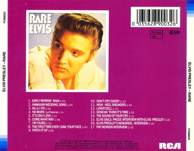 Rare Elvis - Germany(Japan) 1986 - BMG PD 89003