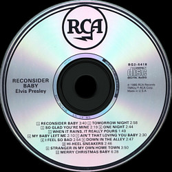 Reconsider Baby - Columbia House Music CD Club - USA 1997 - BMG BG2-5418