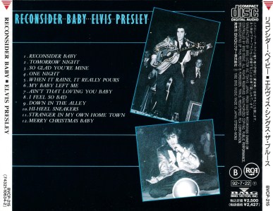 Reconsider Baby - Japan 1992 - BMG BVCP-215 - Elvis Presley CD