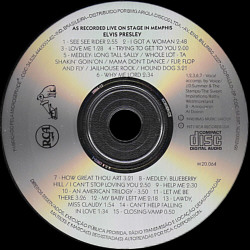 As Recorded Live On Stage In Memphis - Brasil 1994 - BMG CD 20.064 - Elvis Presley CD