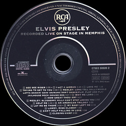 Elvis Recorded Live On Stage In Memphis - Germany 1996 - BMG 07863-50606-2