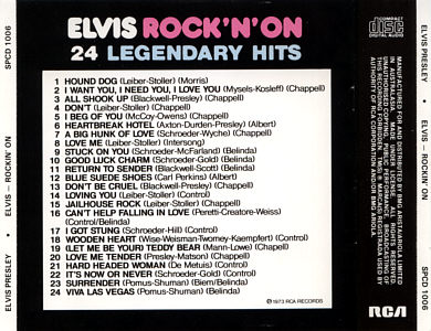 Rockin' On - Australia 1989 - BMG SPCD 1006 - Elvis Presley CD