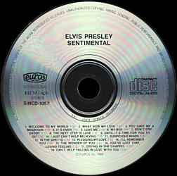 Sentimental - Finland 1989 - Euros Records International SINCD 1057 - Elvis Presley CD