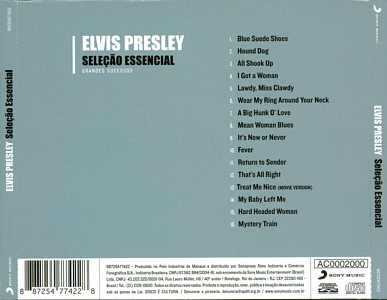 Seleção Essencial - Grandes Sucessos - Brazil 2014 - Sony Music 88725477422 - Elvis Presley CD