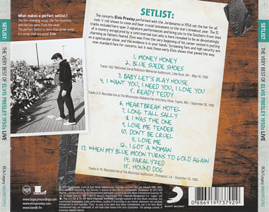 SETLIST: The Very Best Of Elvis Presley 1950s Live - Australia 2012 - Sony Legacy 88691973792 - Elvis Presley CD