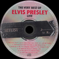 SETLIST The Very Best Of Elvis Presley Live - Australia 2012 - Sony Music 88697 91444 2 - Elvis Presley CD