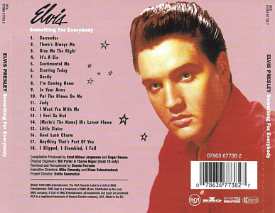 Something For Everybody (remastered + bonus) - EU 2007 - Sony-BMG 07863 67738 2 - Elvis Presley CD