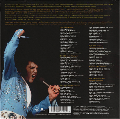 Sunset Boulevard - Sony Legacy 19802905512 - USA 2025 - Elvis Presley CD