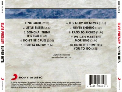 Superhits - Canada 2008 - Sony Music 8869 721785 2
