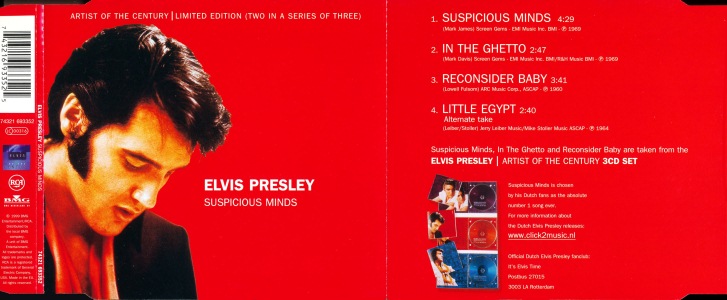 Suspicious Minds - 4 tks CD - BMG 74321 693352 - NL 1999