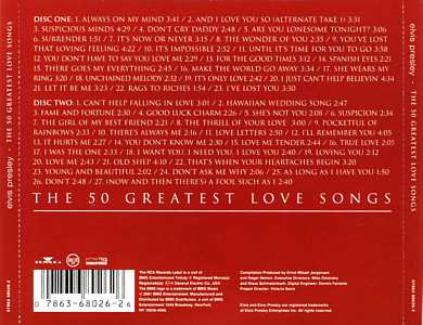 The 50 Greatest Love Songs - China 2004 - BMG 07863 68026 2
