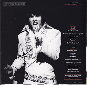 The Album Collection - On Stage - February, 1970 - Sony Legacy 88875114562-38 - EU 2016 - Elvis Presley CD