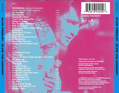 The Concert - 2000 World Tour - EU 2000 - BMG 74321 64429 2 - Elvis Presley CD