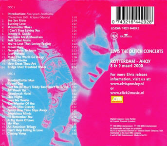 The Concert - 1999 World Tour - Netherlands 2000 - BMG 74321 64429 2