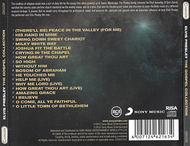The Gospel Collection - South Africa 2010 - Sony Camden CDRCA7287 - Elvis Presley CD